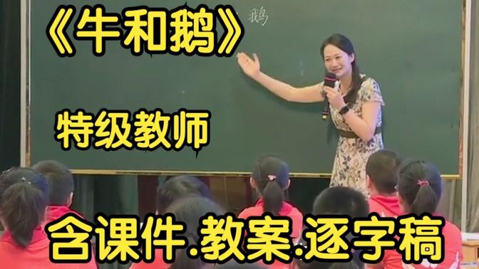 全国大赛《牛和鹅》公开课优质课【特级教师：秦美娟】