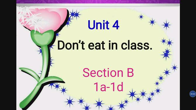 七年级英语下册 Unit4 Don&#x27;t eat in class. Section B 1a-1d